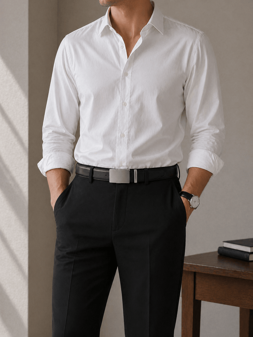 Ceinture Costume Noire Homme - NELTAR