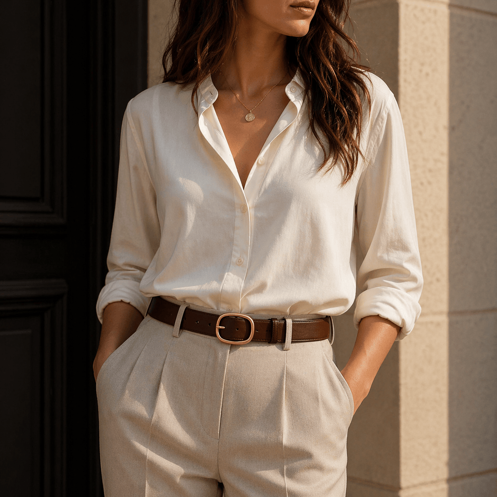 Ceinture boucle arrondie ajustable femme - PIWCOX