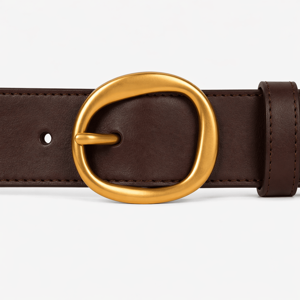 Ceinture boucle arrondie dorée femme - LIVSAN