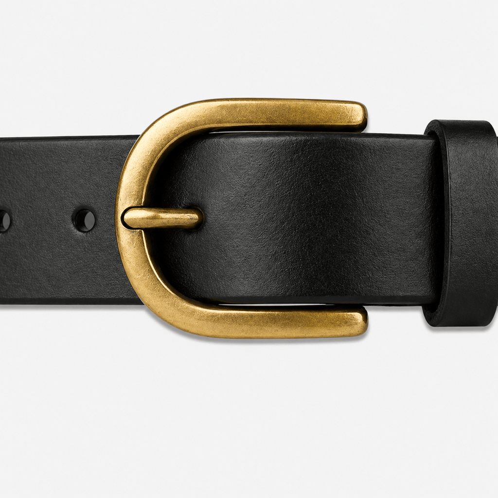 Ceinture boucle arrondie style homme - BOVERN