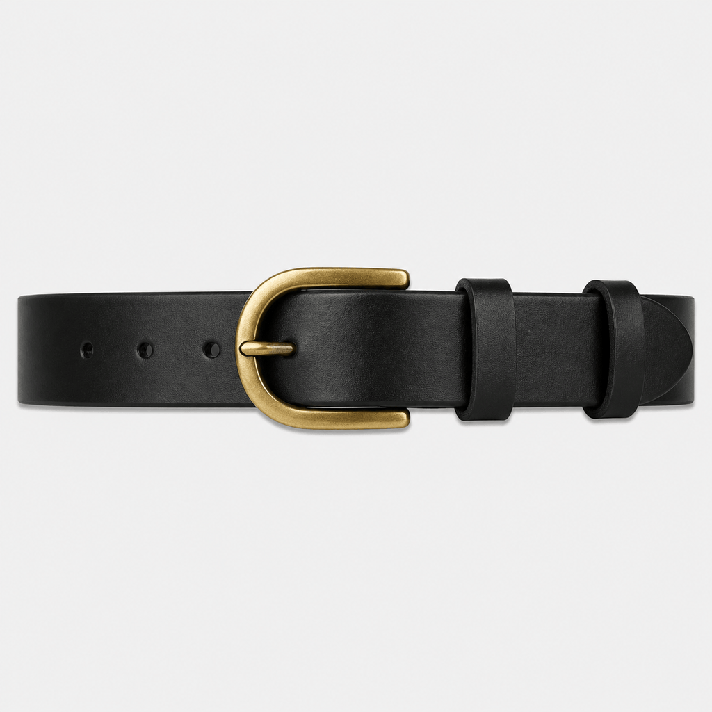 Ceinture boucle arrondie style homme - BOVERN