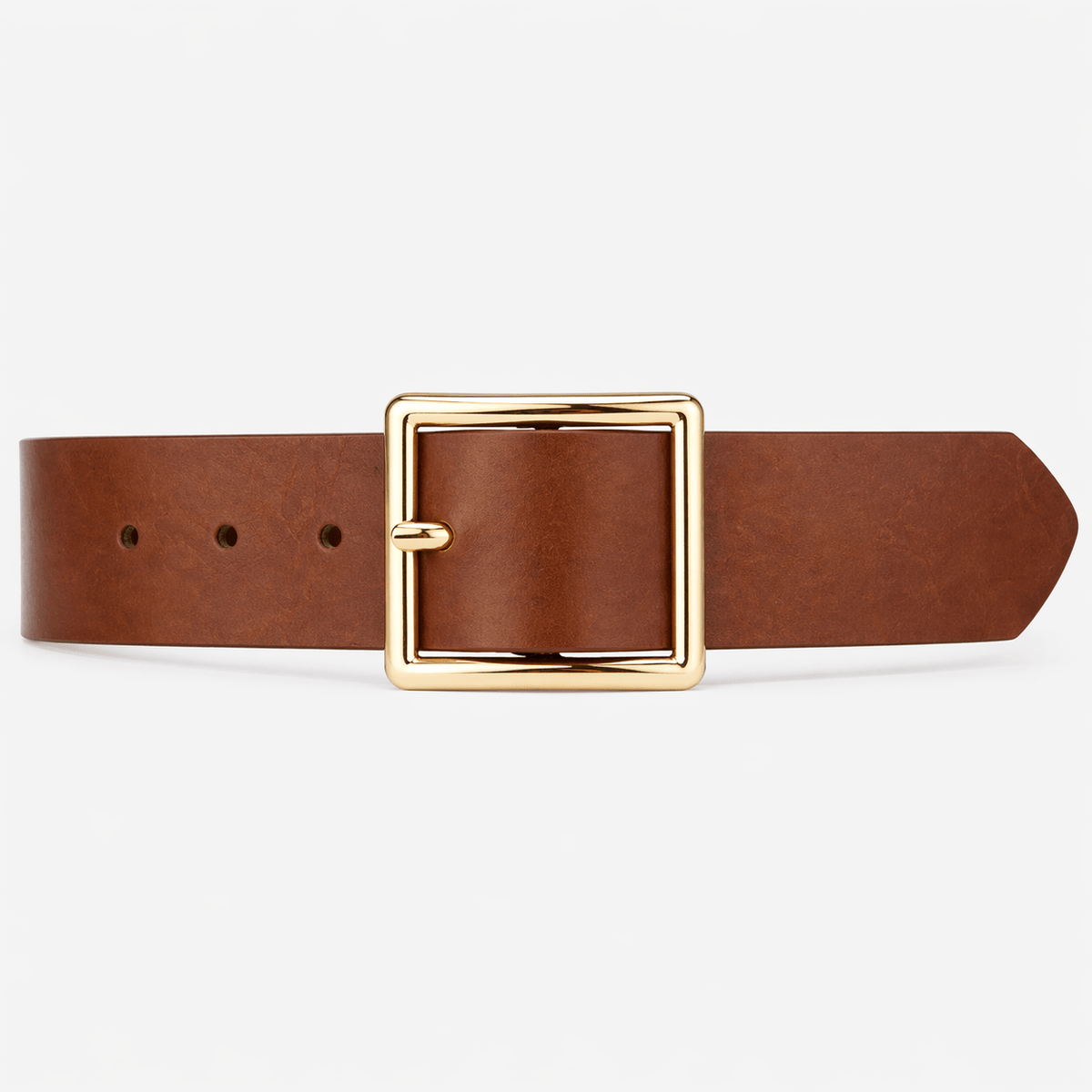 Ceinture boucle carrée dorée femme - MIVXAR