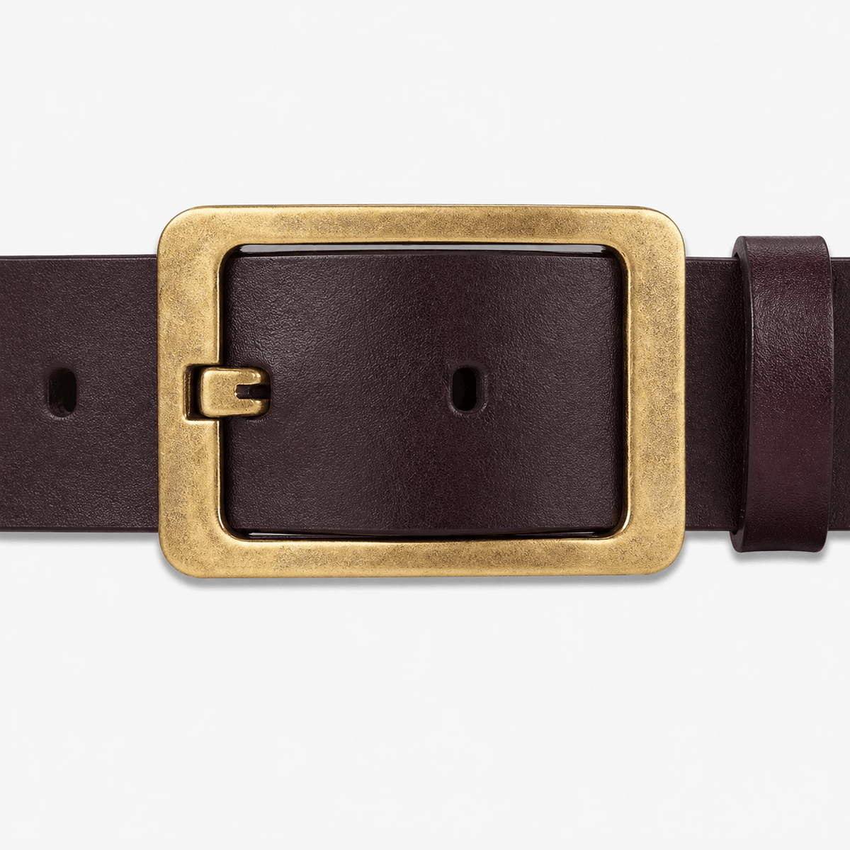Ceinture boucle carrée dorée homme - RASTEV