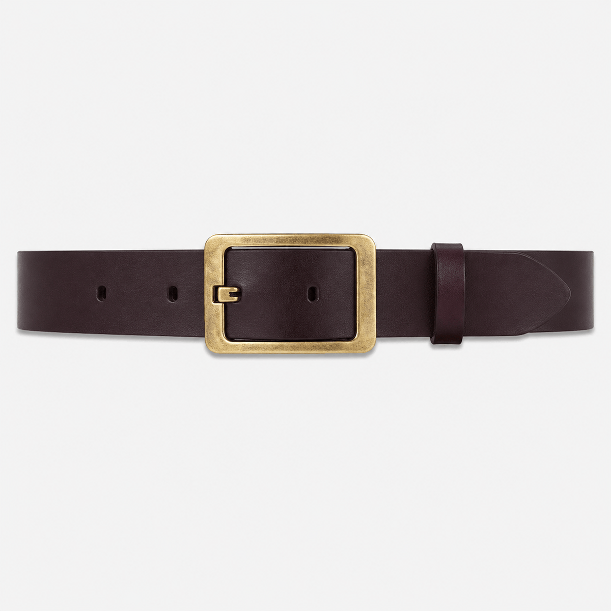 Ceinture boucle carrée dorée homme - RASTEV