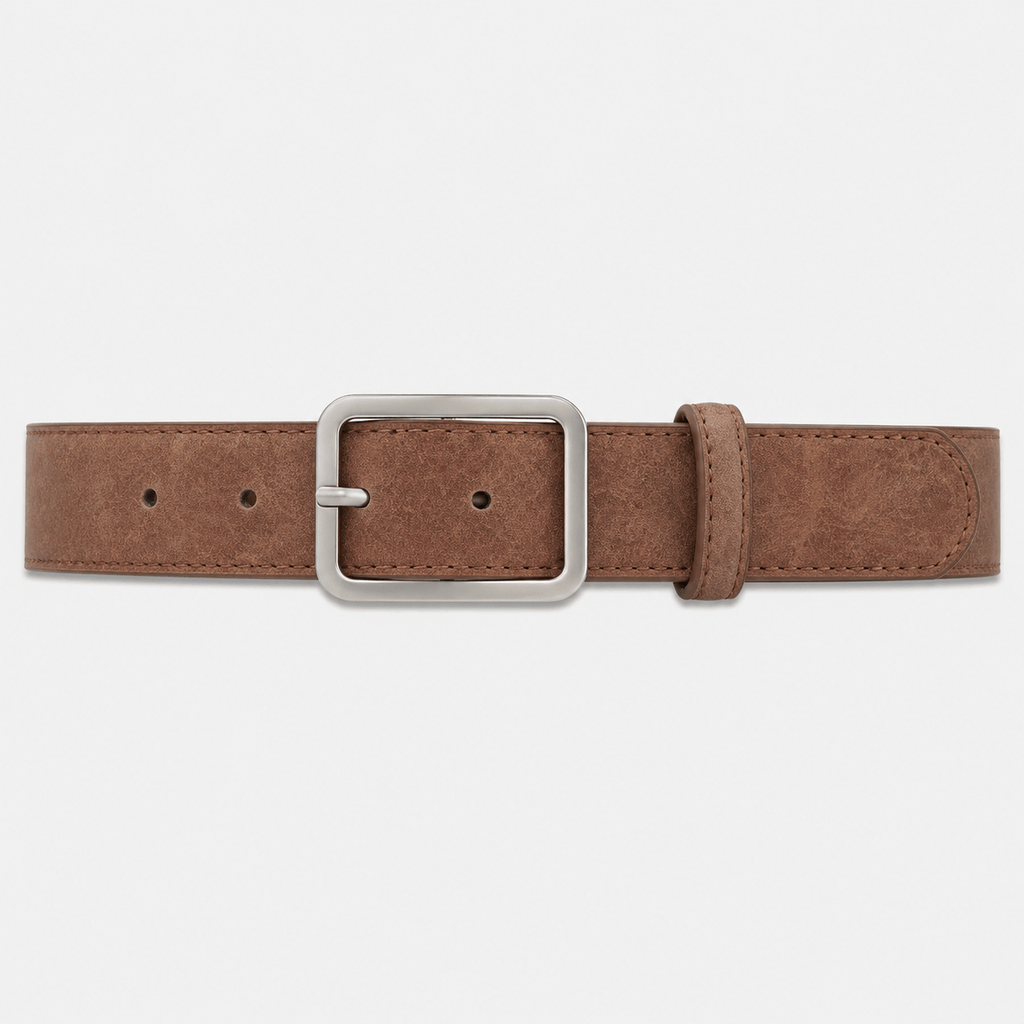 Ceinture boucle carrée noir homme - VONLAT