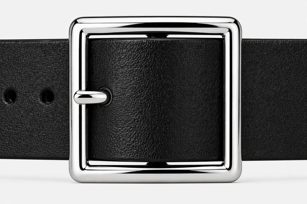 Ceinture boucle carrée noire femme - DURXEL