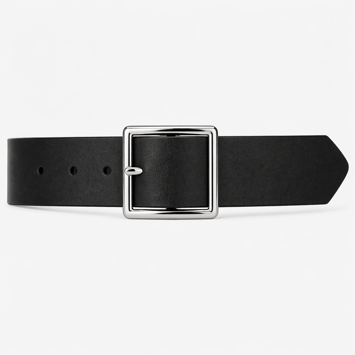 Ceinture boucle carrée noire femme - DURXEL