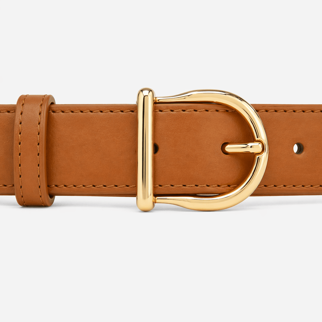 Ceinture boucle classique dorée femme - FONVAX