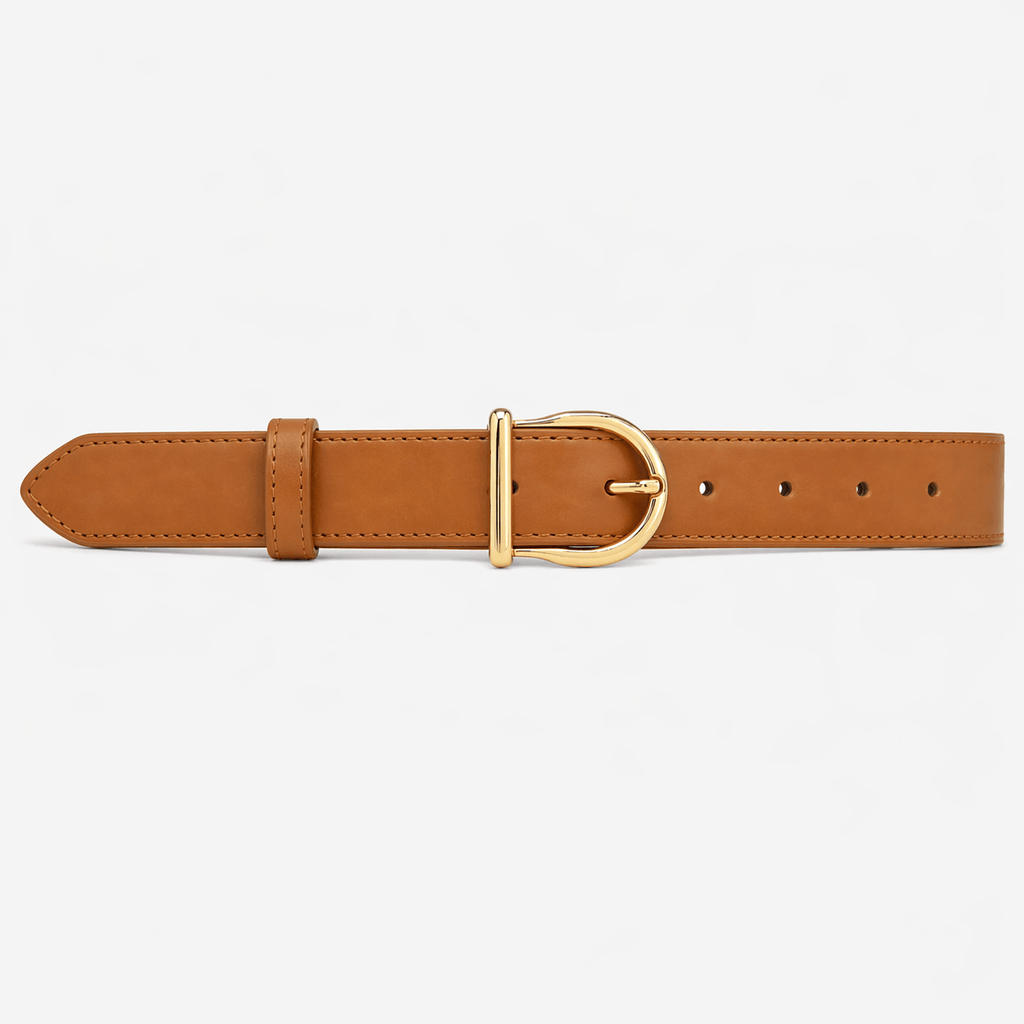 Ceinture boucle classique dorée femme - FONVAX