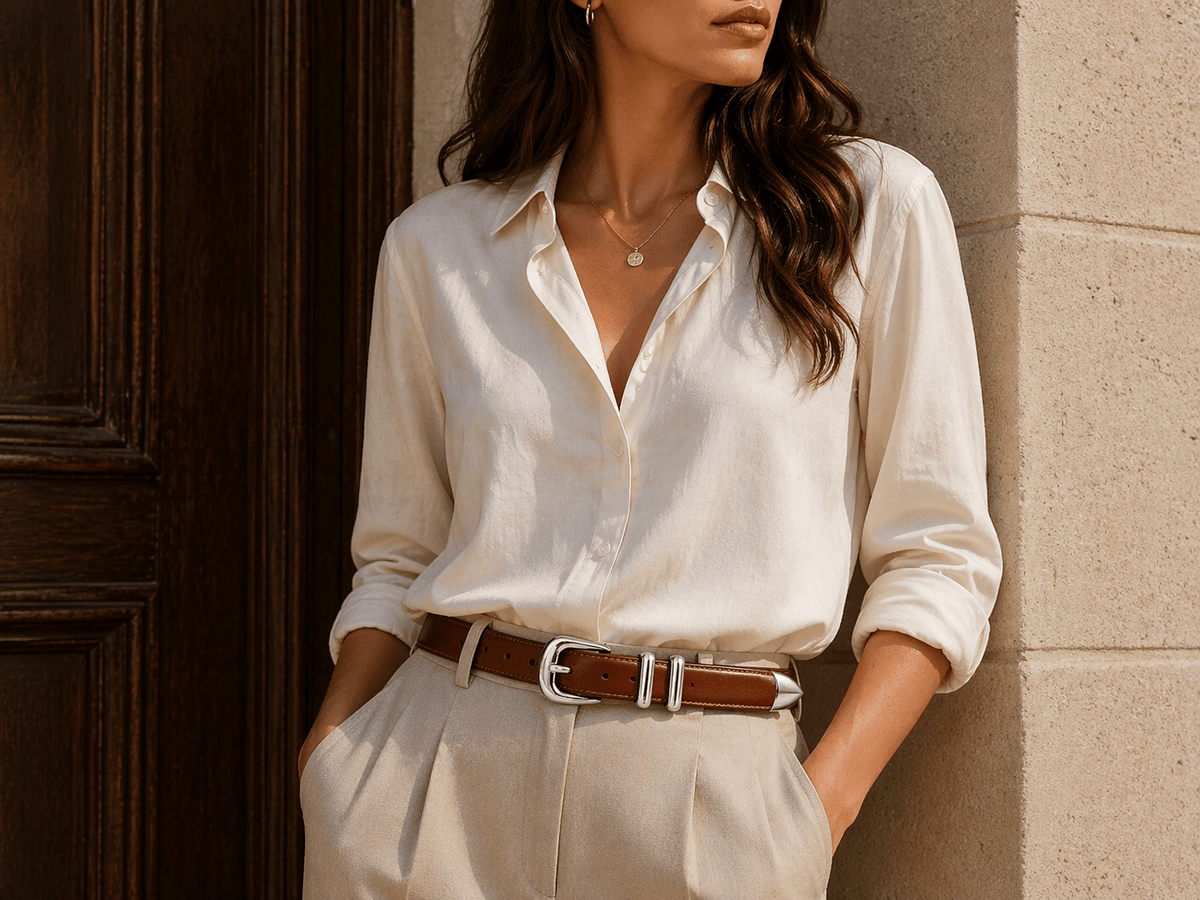 Ceinture boucle classique luxe femme - SALXUN