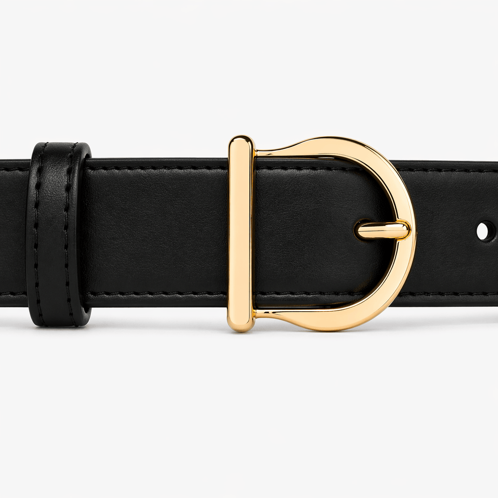 Ceinture boucle classique noire femme - WILXAR