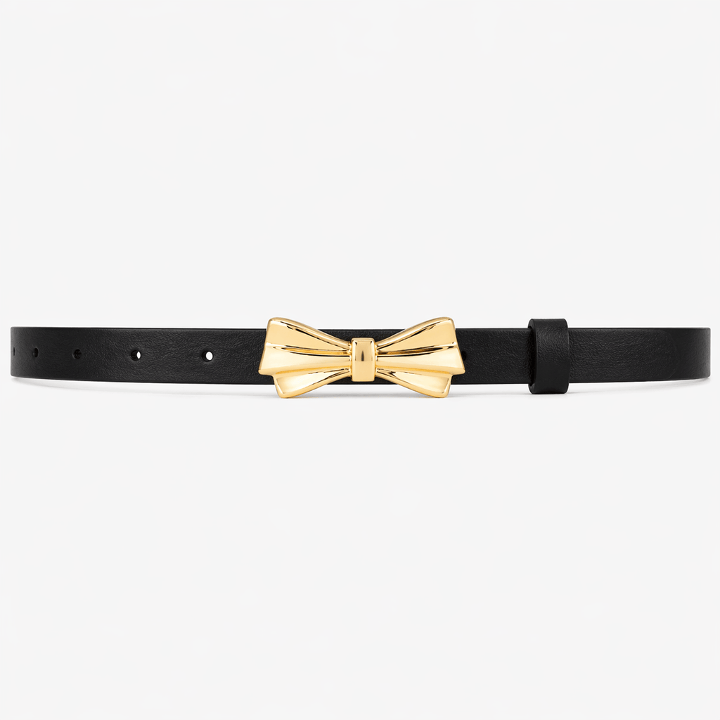 Ceinture boucle nœud dorée femme - WAXFEN