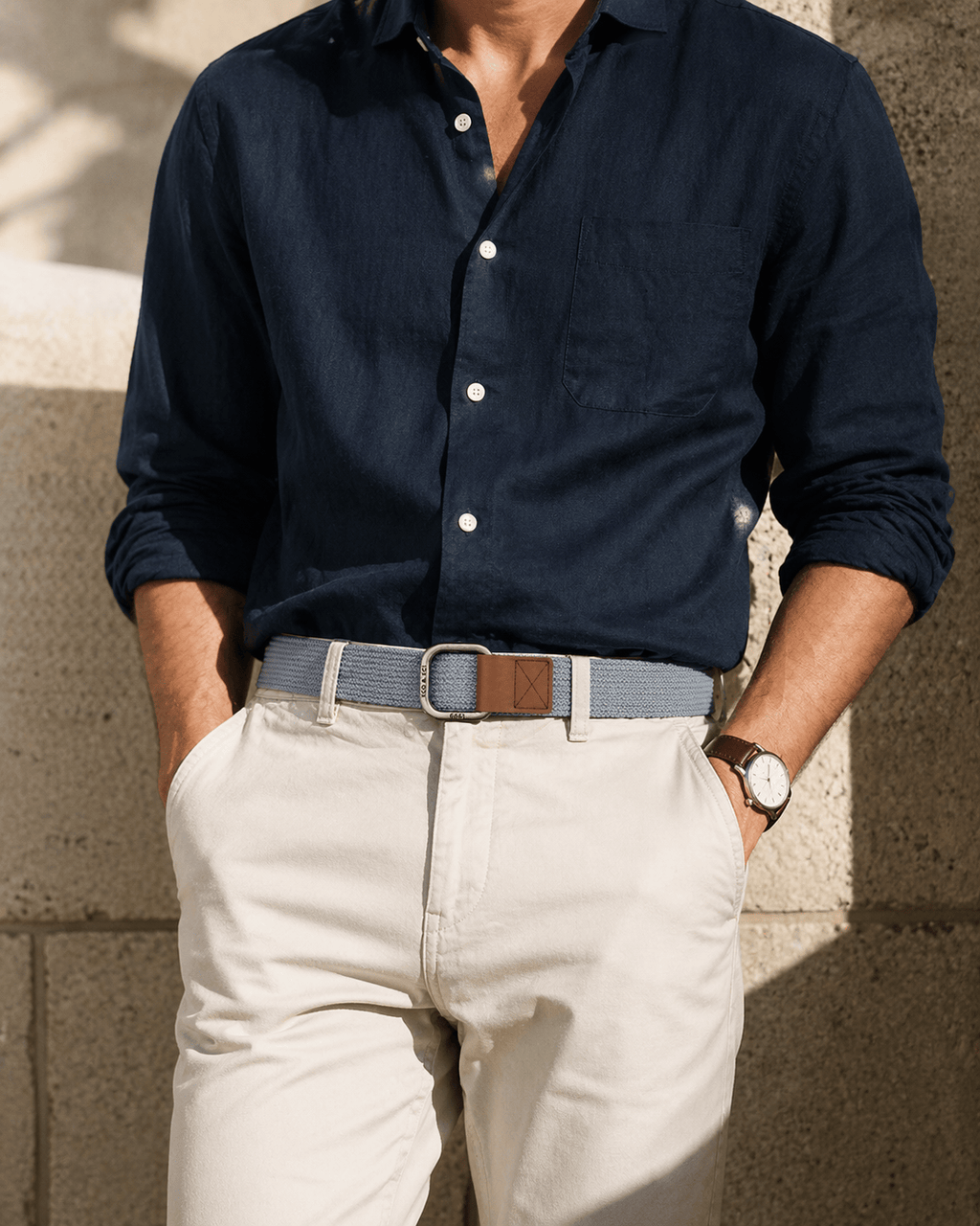 Ceinture boucle nœud style homme - RANGLU
