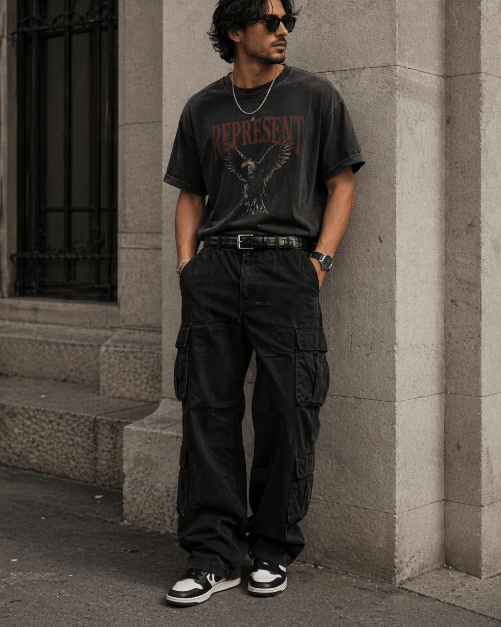 Ceinture crocodile noir homme - MILZAN