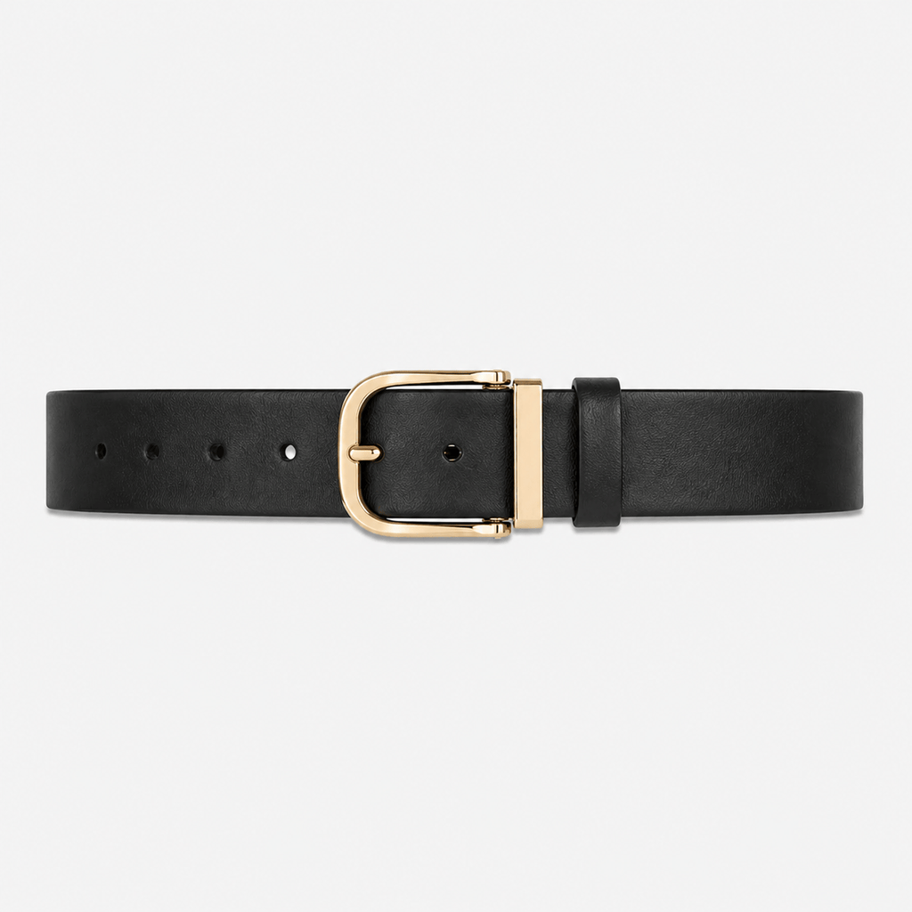 Ceinture cuir boucle dorée homme - TONFA