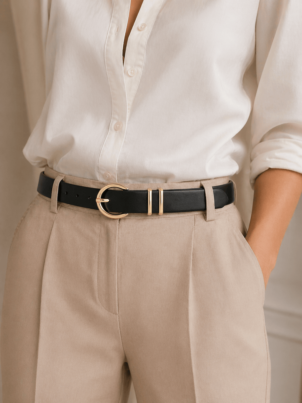 Ceinture cuir boucle femme - YULVAN