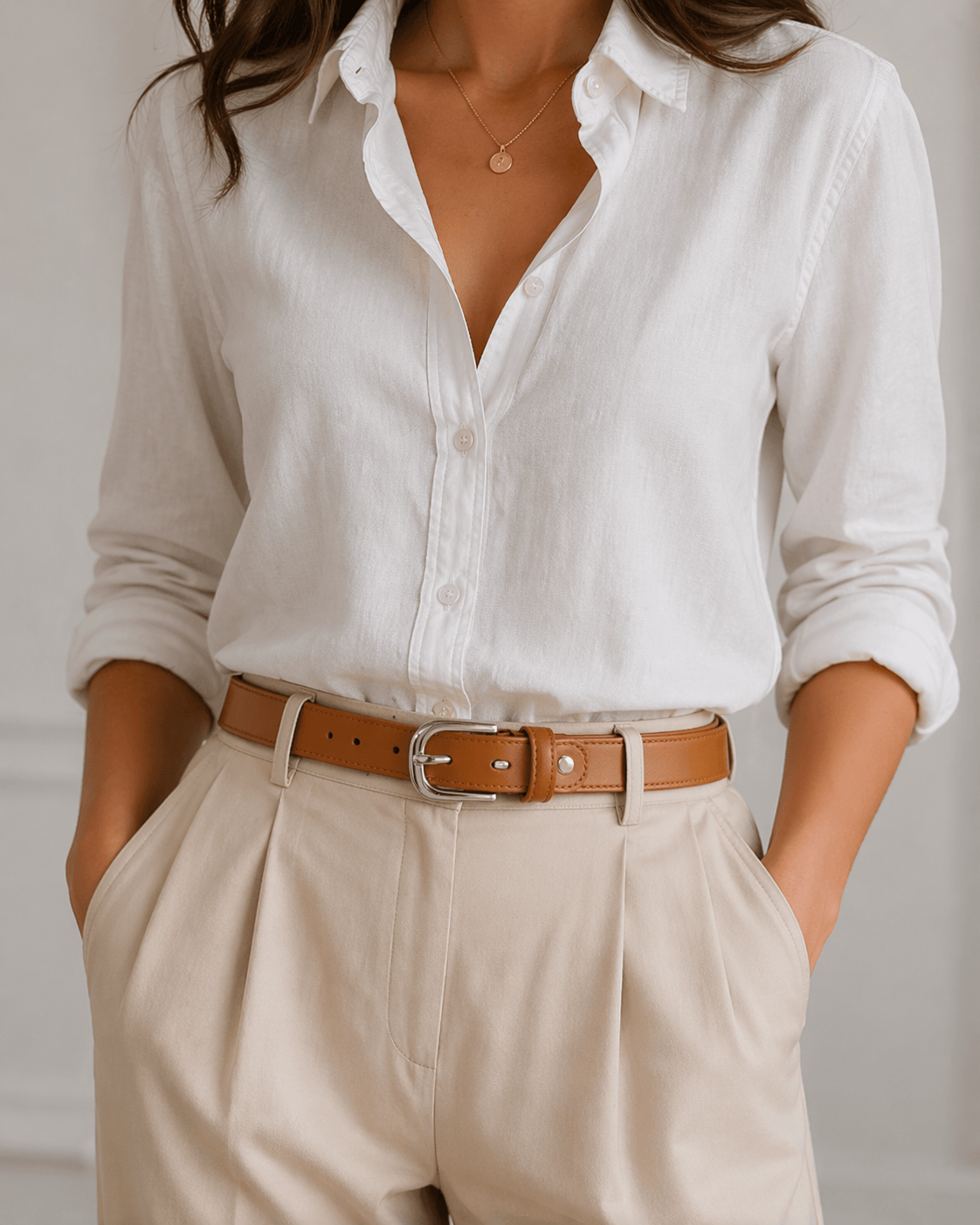 Ceinture cuir camel femme - LORXIL