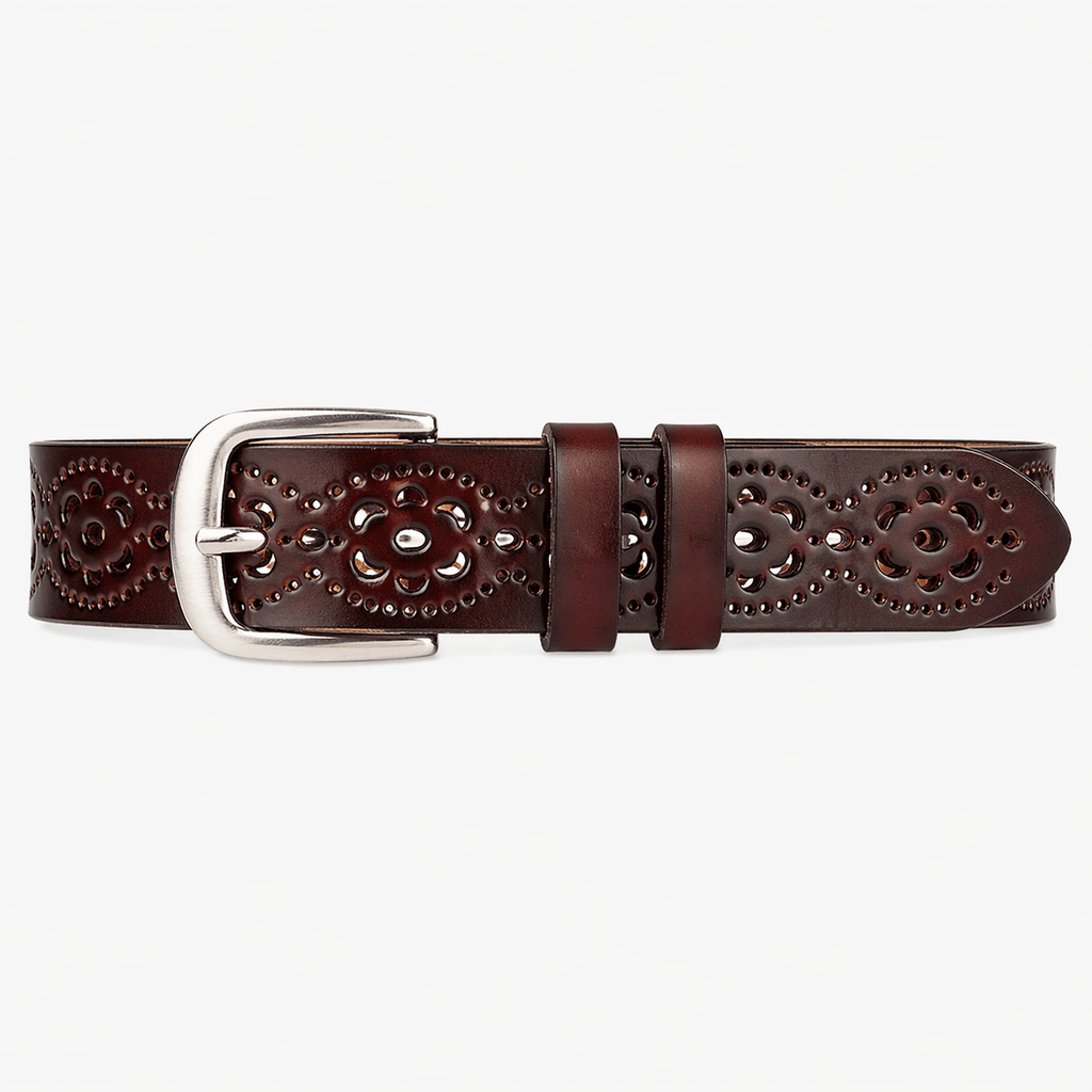 Ceinture cuir marron femme - PERVAN