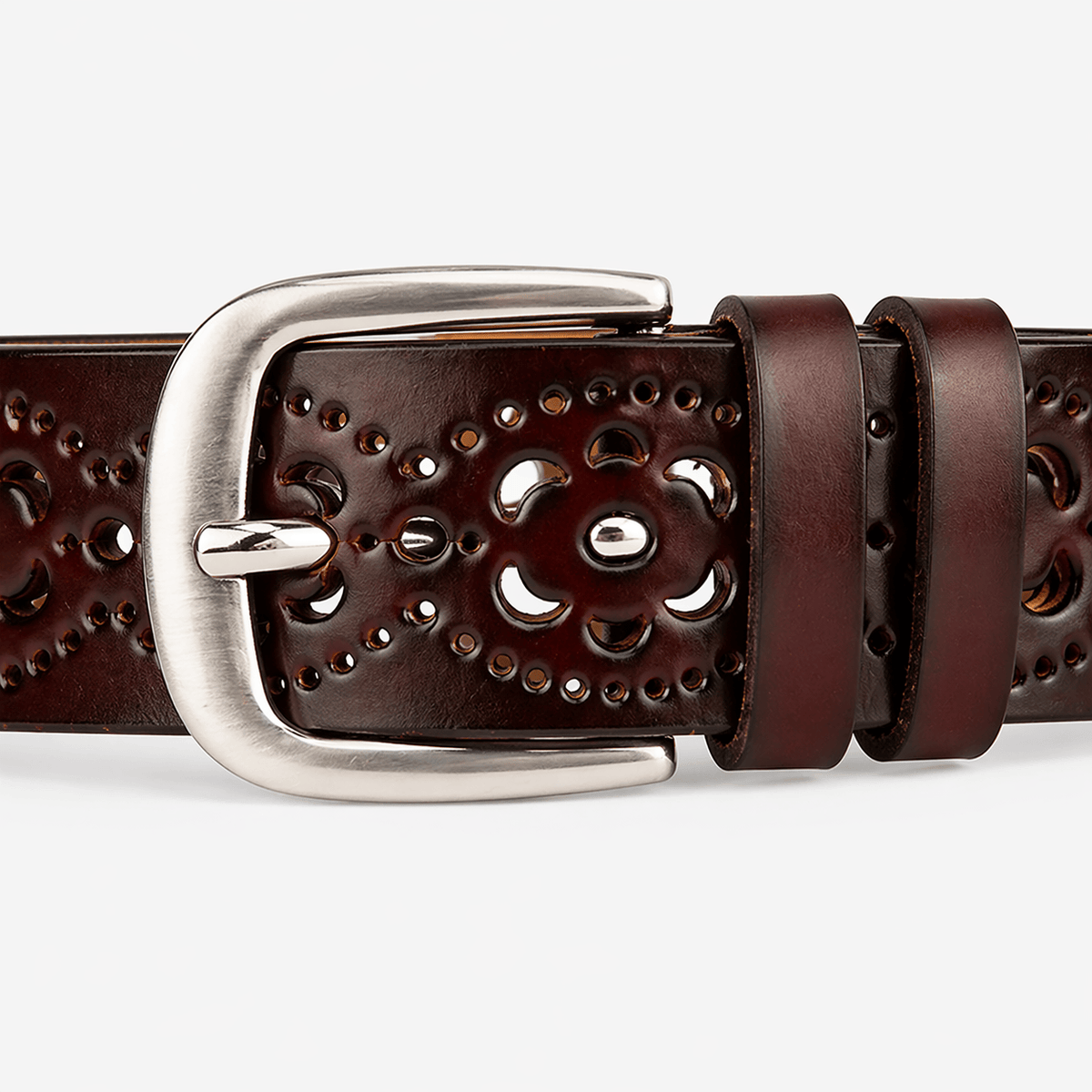 Ceinture cuir marron femme - PERVAN