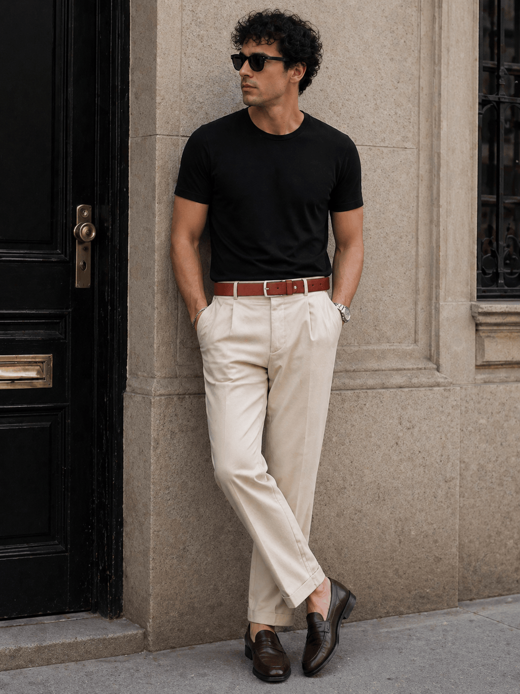 Ceinture cuir perforé homme - REMSAL