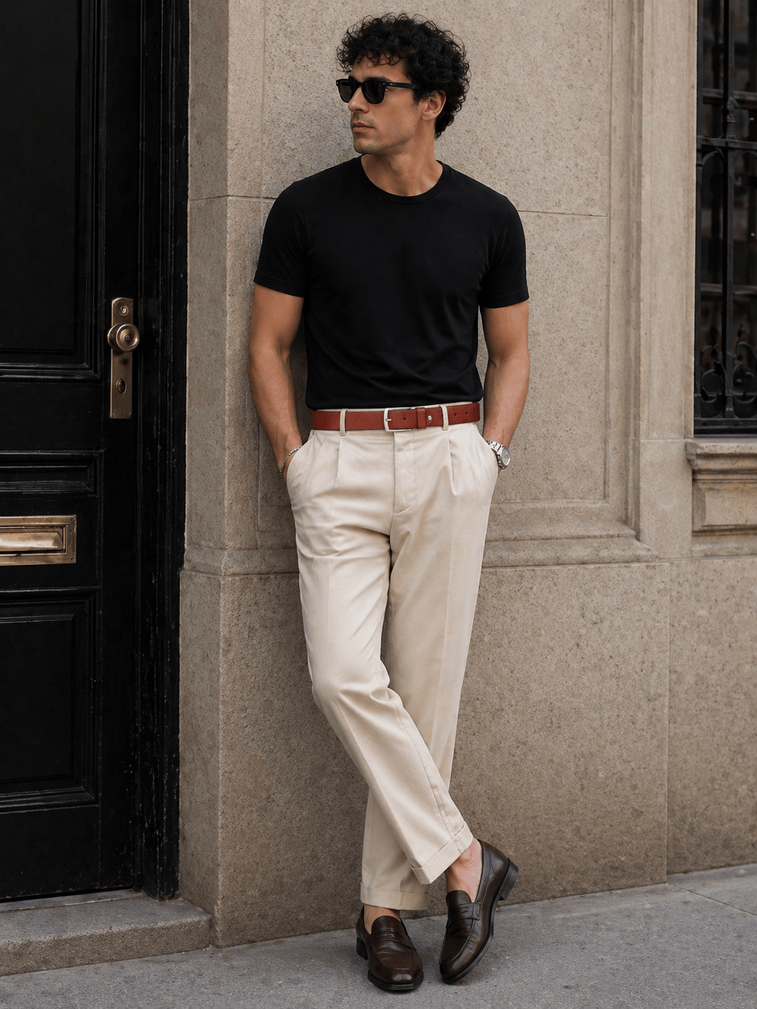 Ceinture cuir perforé homme - REMSAL