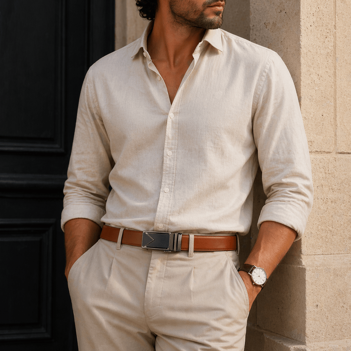 Ceinture de Costume en Cuir Pour Homme - MILO