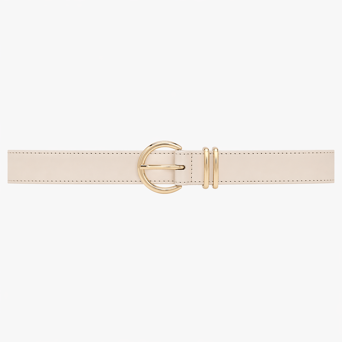 Ceinture en cuir beige femme - JULFAN