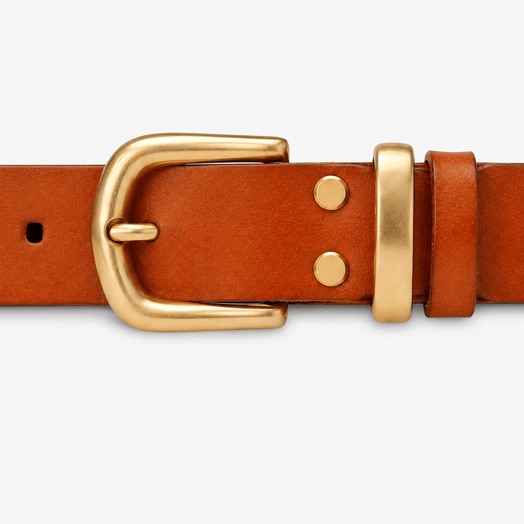 Ceinture en Cuir Camel Homme - TALBRAX
