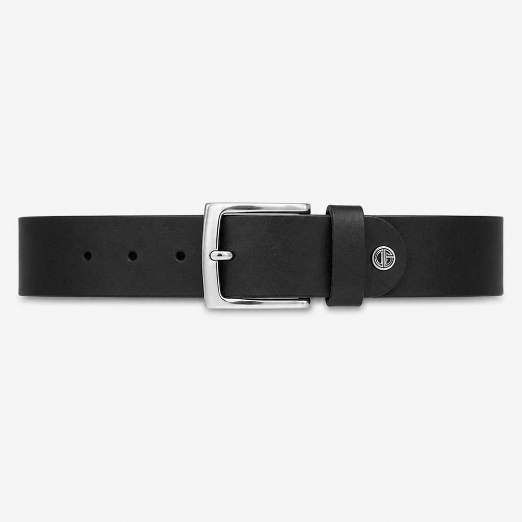 Ceinture en cuir noir homme - MANFA