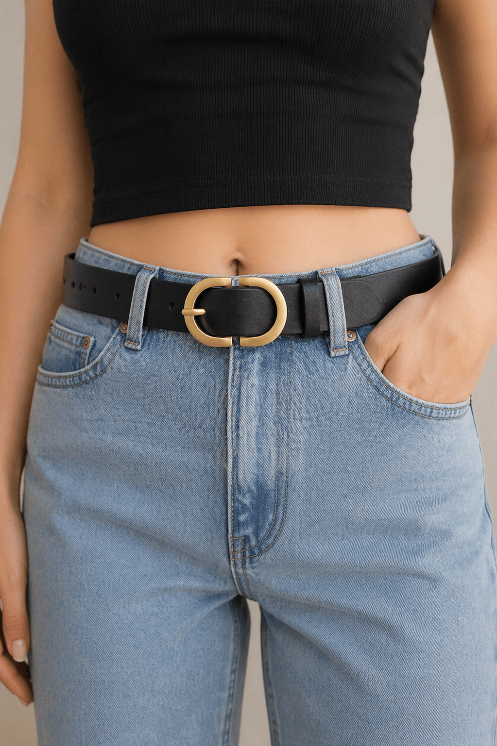 Ceinture jean noire femme - FONXER