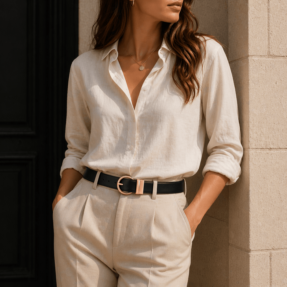 Ceinture réversible luxe femme - MOSZAR