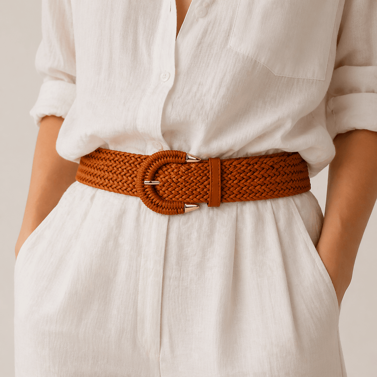 Ceinture tressée bohème femme - NIVGOL