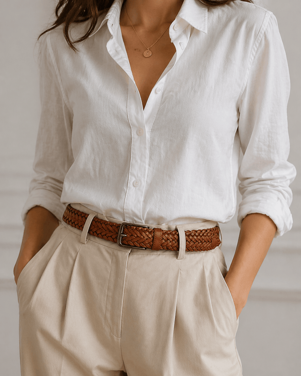 Ceinture tressée cuir femme - FAVXIN