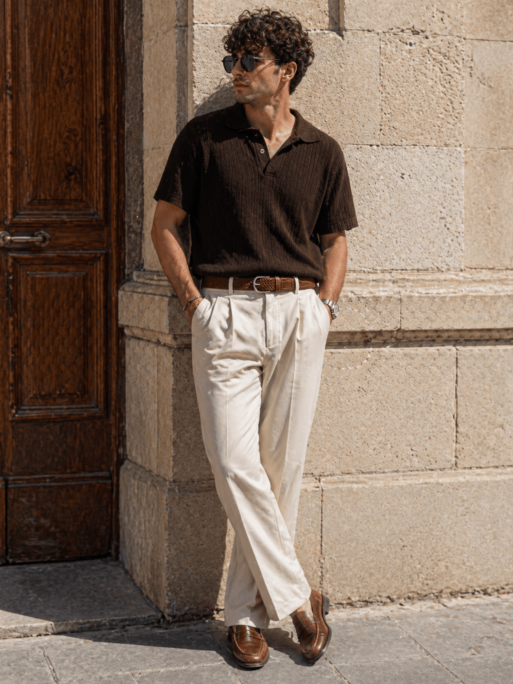 Ceinture tressée fine homme - VENMIN