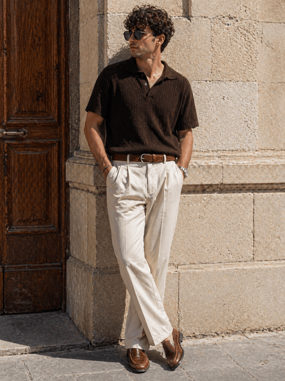 Ceinture tressée fine homme - VENMIN