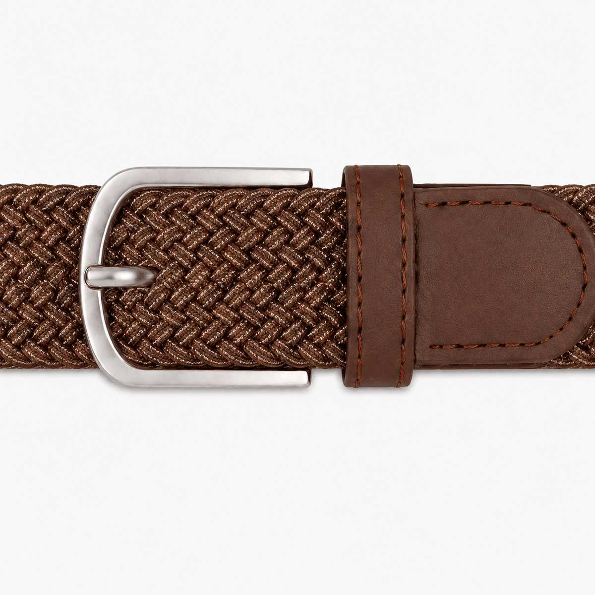 Ceinture tressée marron homme - NEXARO