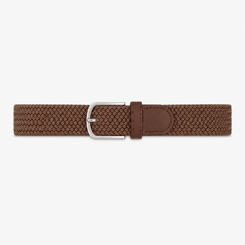 Ceinture tressée marron homme - NEXARO